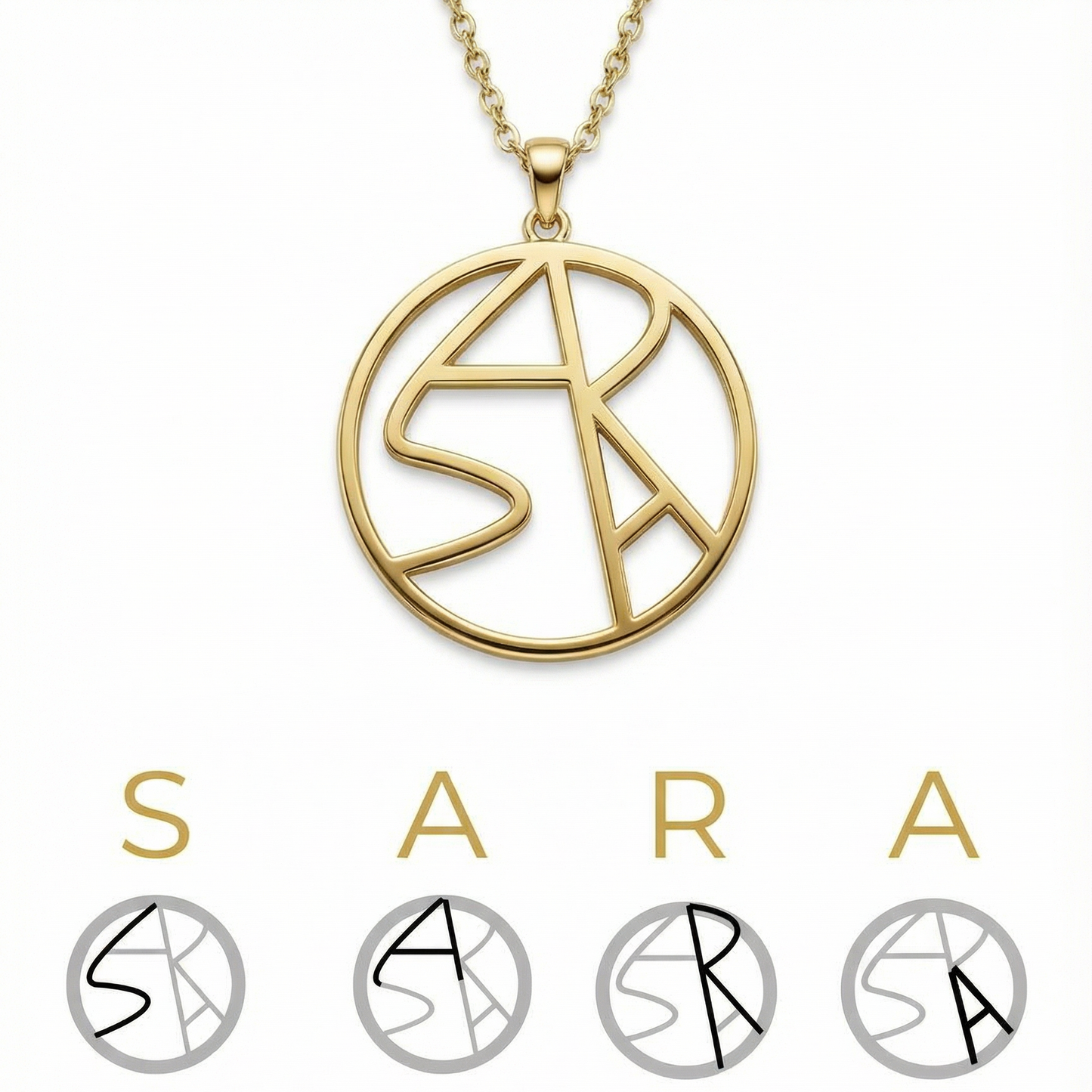 Nivera™ - Collana Monogramma Personalizzata