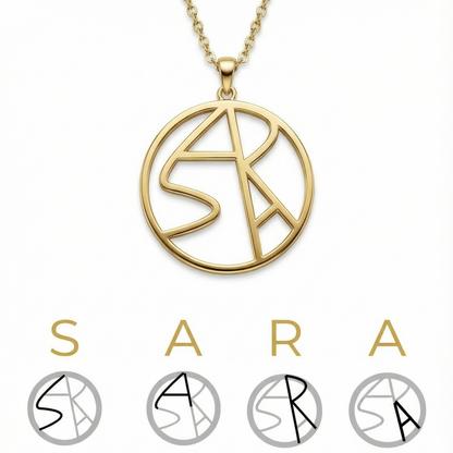 Nivera™ - Collana Monogramma Personalizzata